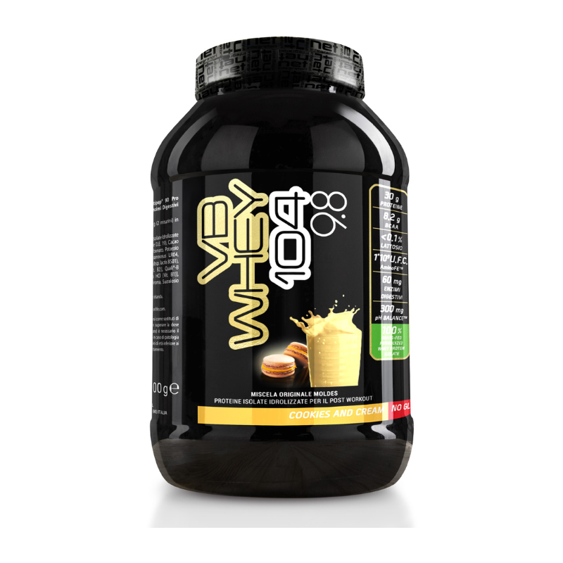 VB WHEY 104 9.8 900GR - Integratore di proteine in polvere per la crescita muscolare